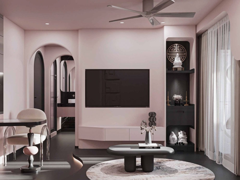 Thiết kế căn hộ 2 phòng ngủ độc đáo: Kết hợp màu sắc và phá cách hiện đại tại Bảo Nam