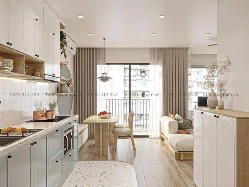 Mẫu Thiết Kế Nội Thất Phong Cách Rustic Căn Hộ 3PN