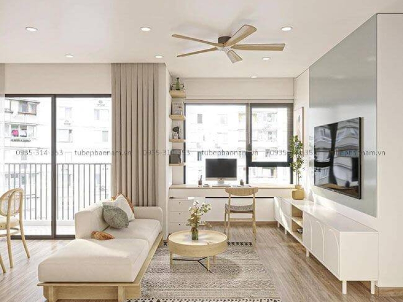 Mẫu Thiết Kế Nội Thất Phong Cách Rustic Căn Hộ 3PN