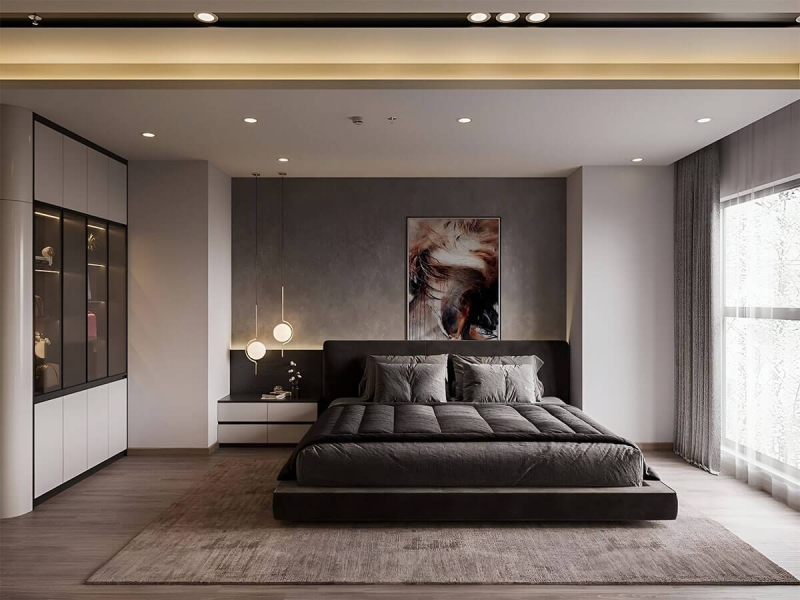 Mẫu thiết kế nội thất chung cư 2 phòng ngủ