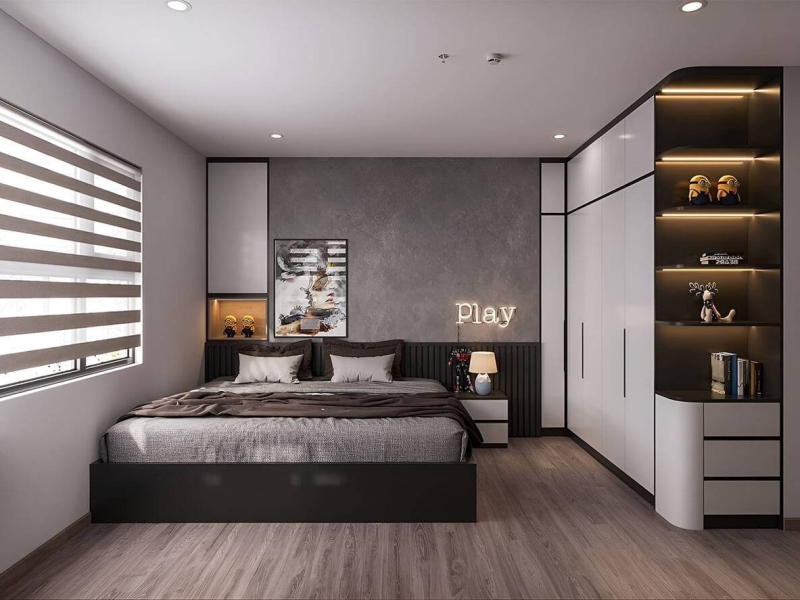 Mẫu thiết kế nội thất chung cư 2 phòng ngủ