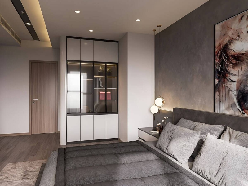 Mẫu thiết kế nội thất chung cư 2 phòng ngủ