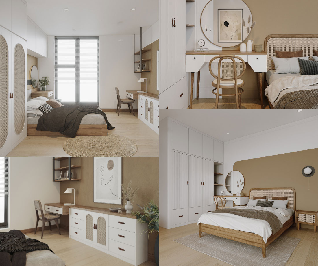 Thiết kế phòng ngủ theo phong cách Vintage nhẹ nhàng và ấm cúng