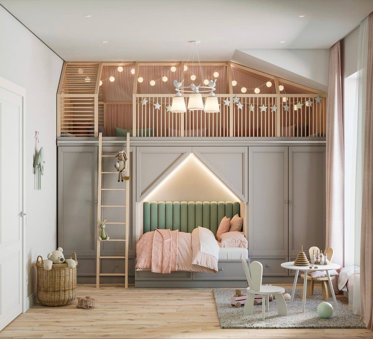 Thiết kế nội thất phòng ngủ dạng Loft