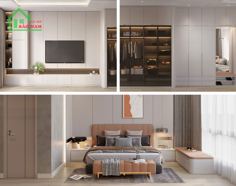 Thiết kế nội thất phòng ngủ phong cách Châu Á