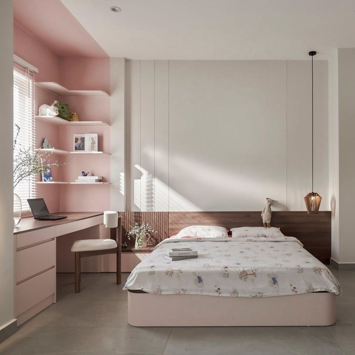 Phòng ngủ bé gái màu hồng PB15