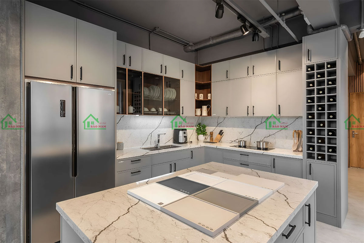 Kiểu cánh tủ bếp Shaker phổ biến hiện nay